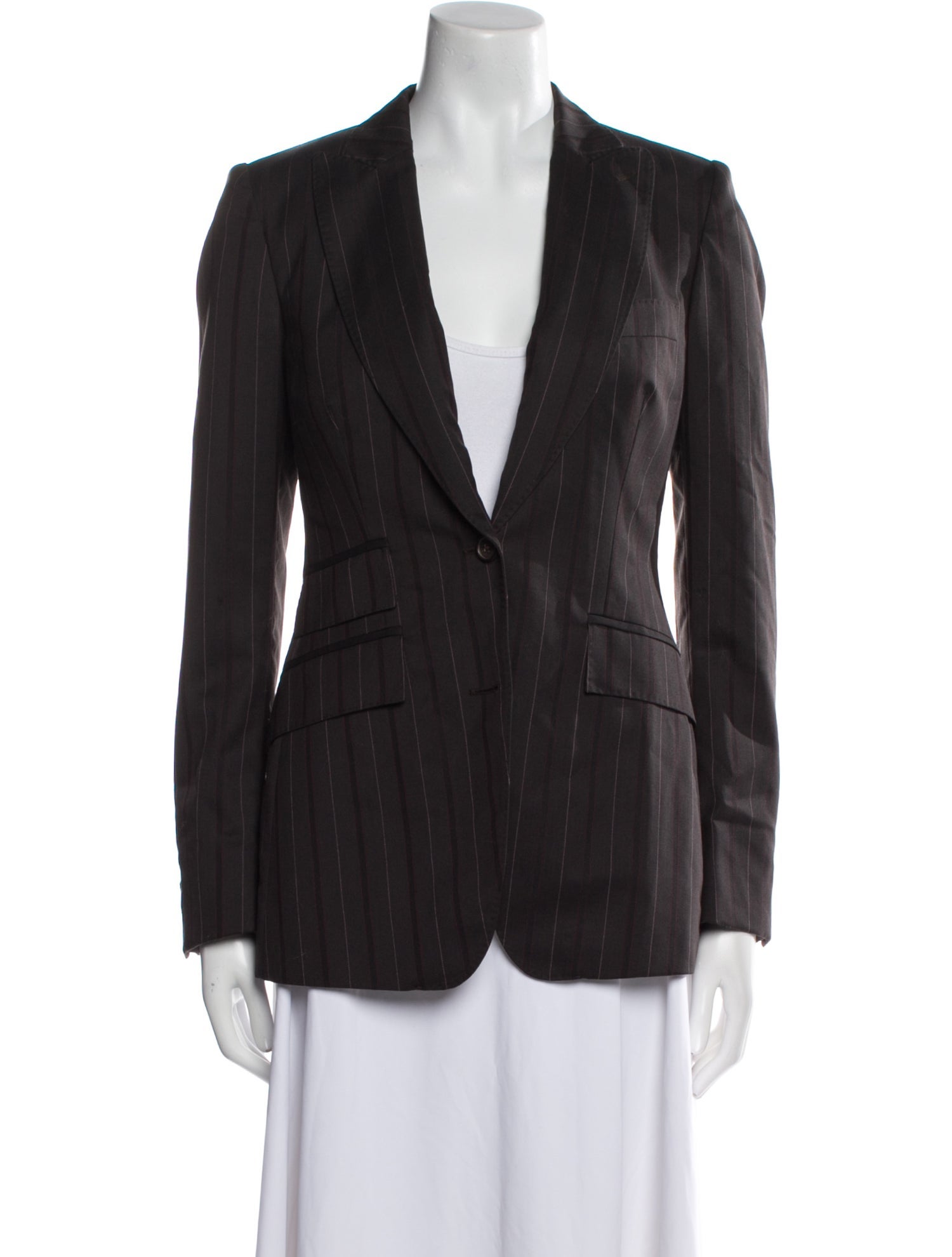 Burberry Prorsum Virgin Wool Striped Blazer