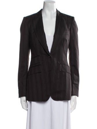 Burberry Prorsum Virgin Wool Striped Blazer