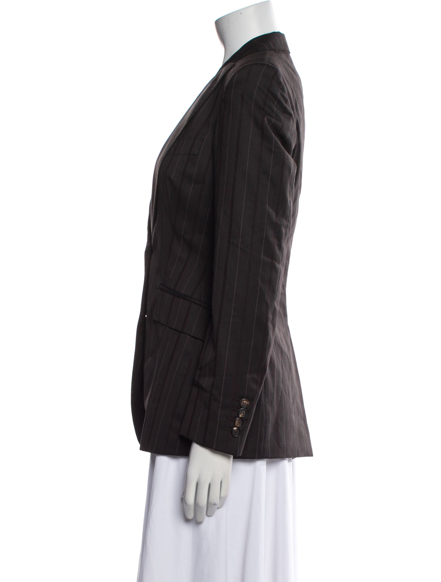 Burberry Prorsum Virgin Wool Striped Blazer