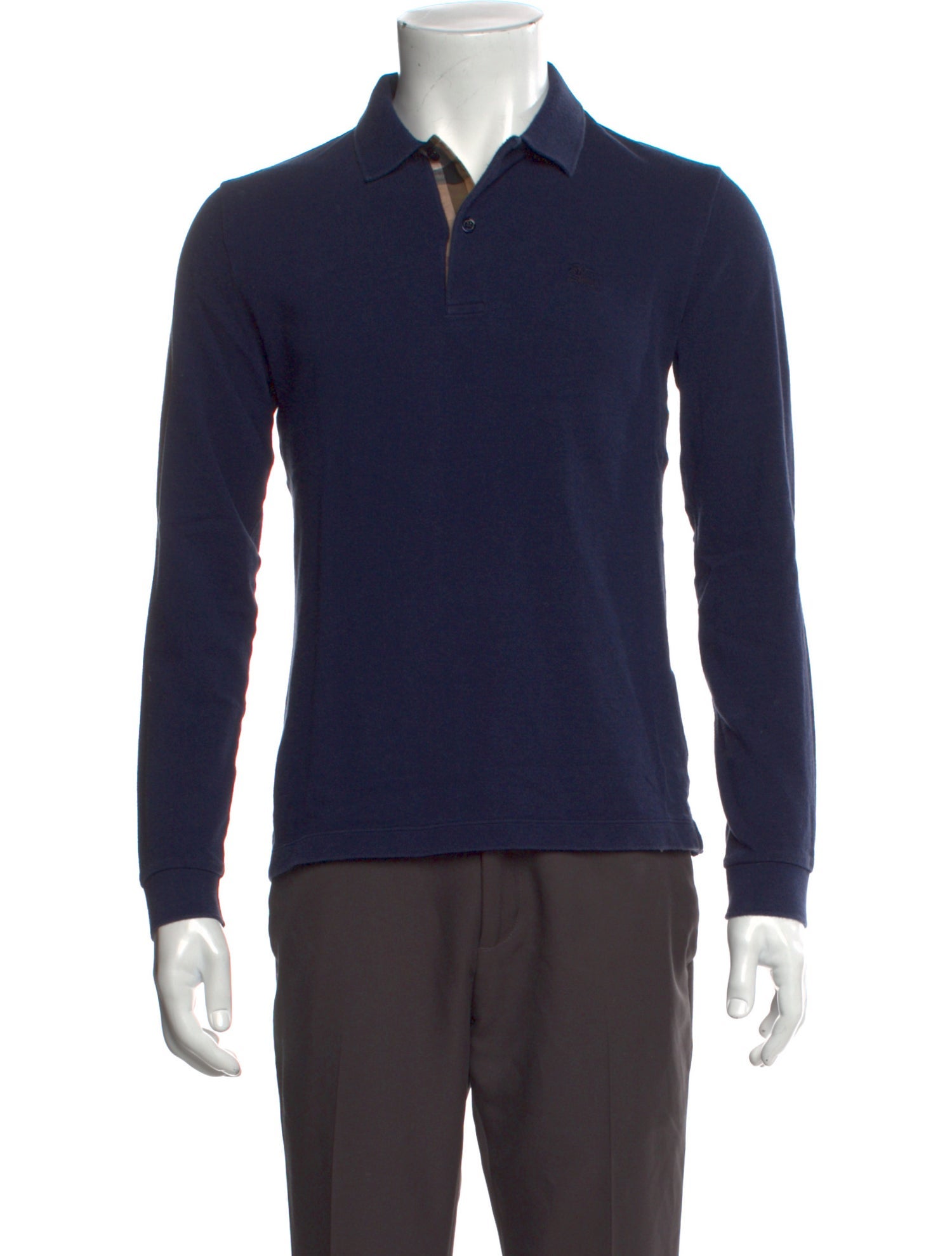 Burberry Collar Long Sleeve Polo Shirt
