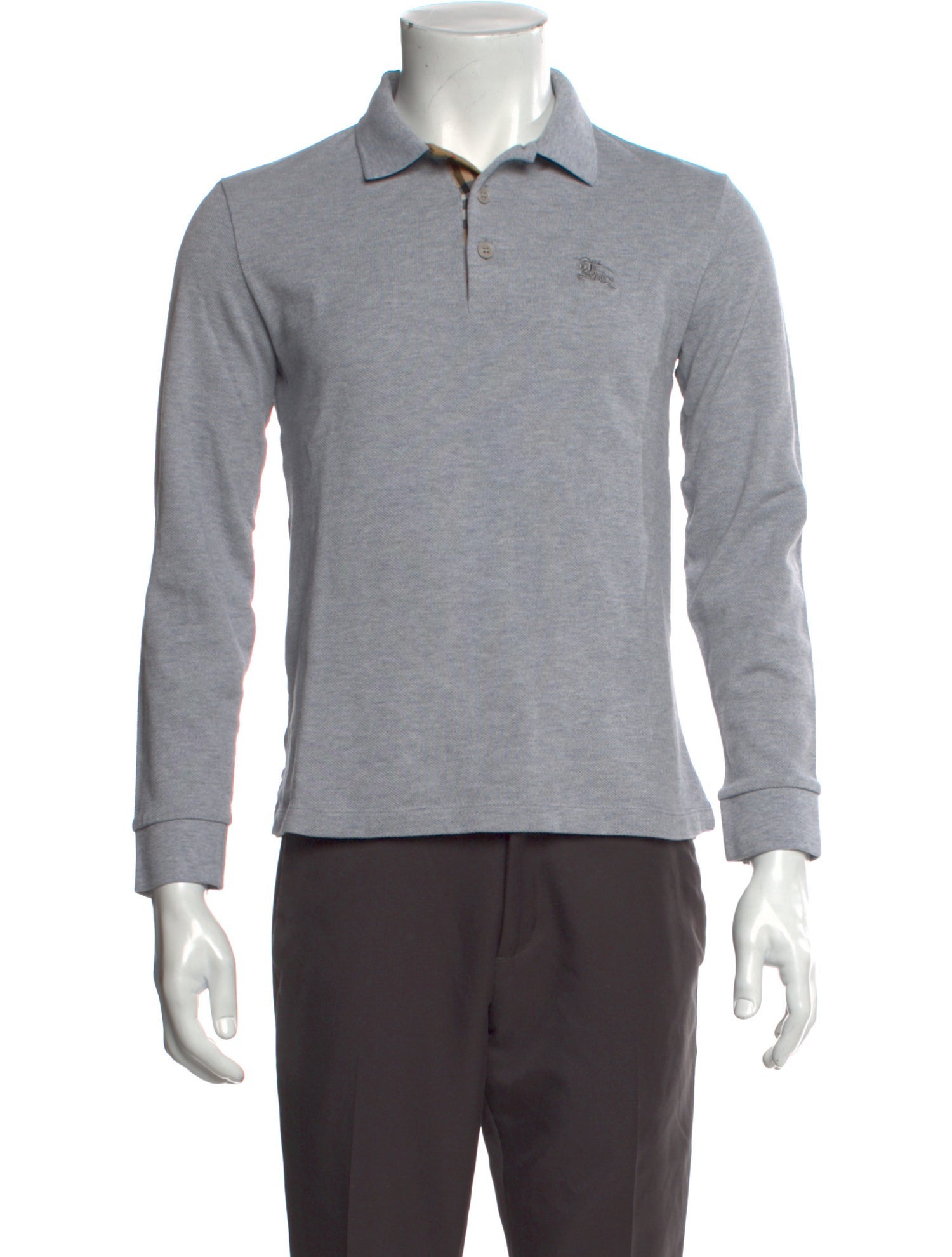 Burberry Crew Neck Long Sleeve Polo Shirt