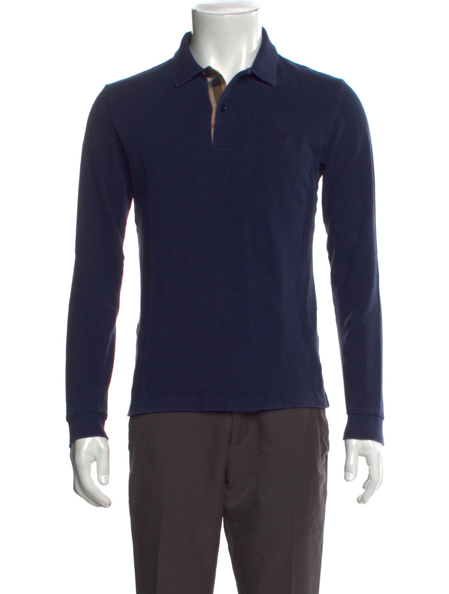 Burberry Crew Neck Long Sleeve Polo Shirt