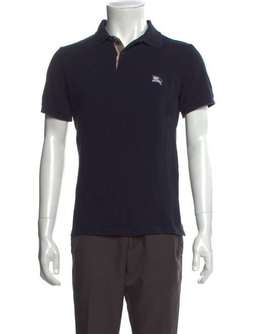 Burberry Brit Nova Check Pattern Crew Neck Polo Shirt