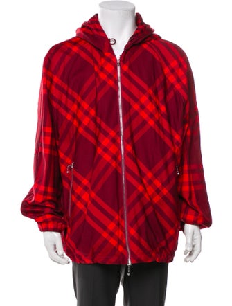 Burberry Plaid Print Windbreaker