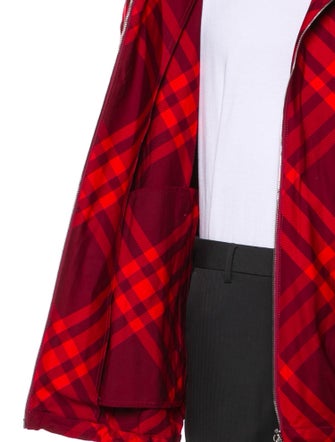 Burberry Plaid Print Windbreaker