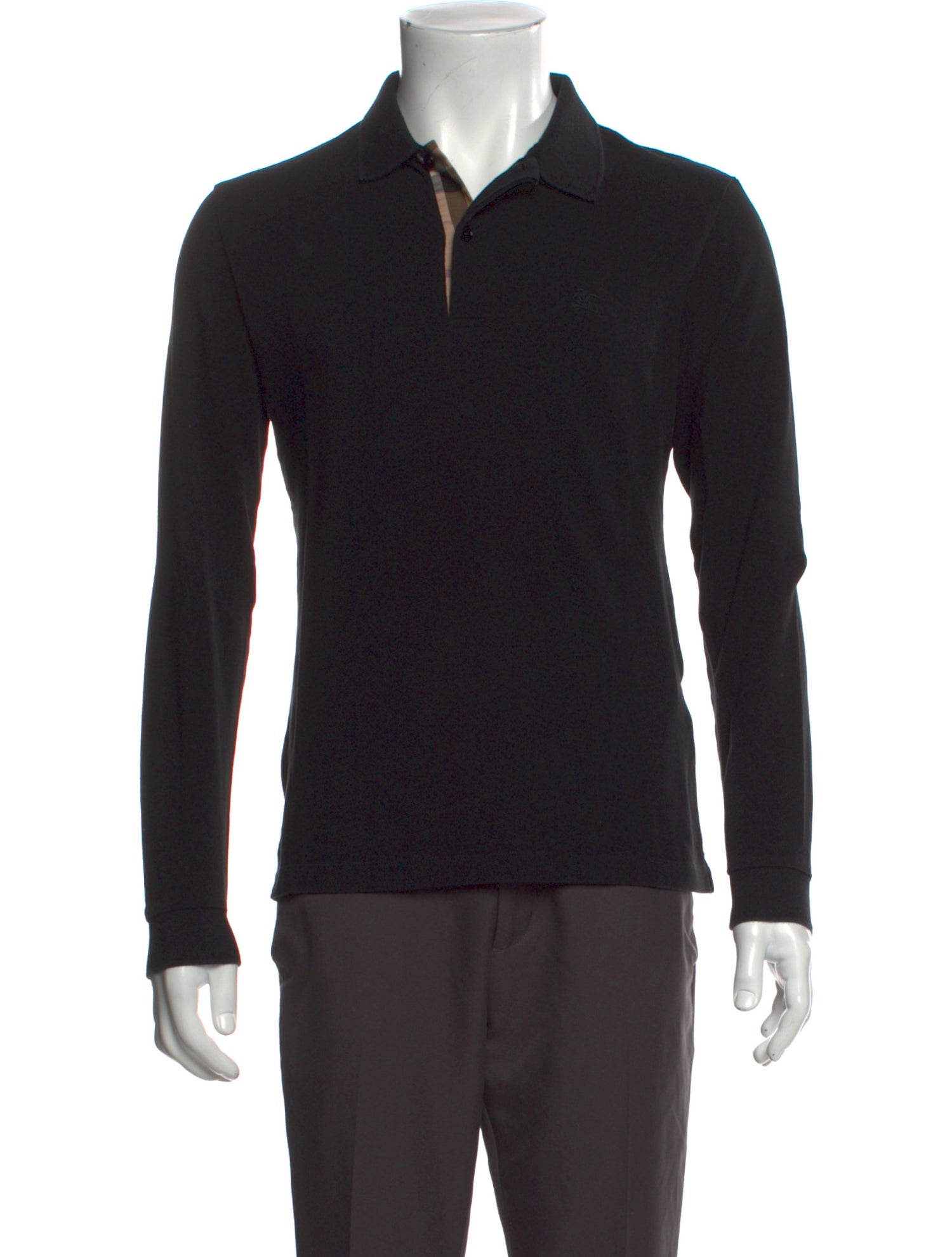 Burberry Crew Neck Long Sleeve Polo Shirt