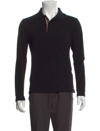 Burberry Crew Neck Long Sleeve Polo Shirt