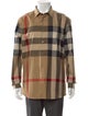 Burberry Plaid Print Long Sleeve Shirt
