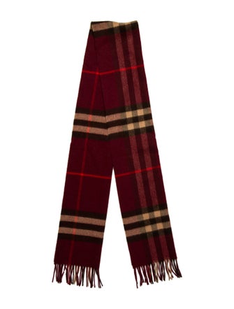 Burberry Cashmere Plaid Print Scarf