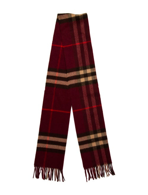 Burberry Cashmere Plaid Print Scarf