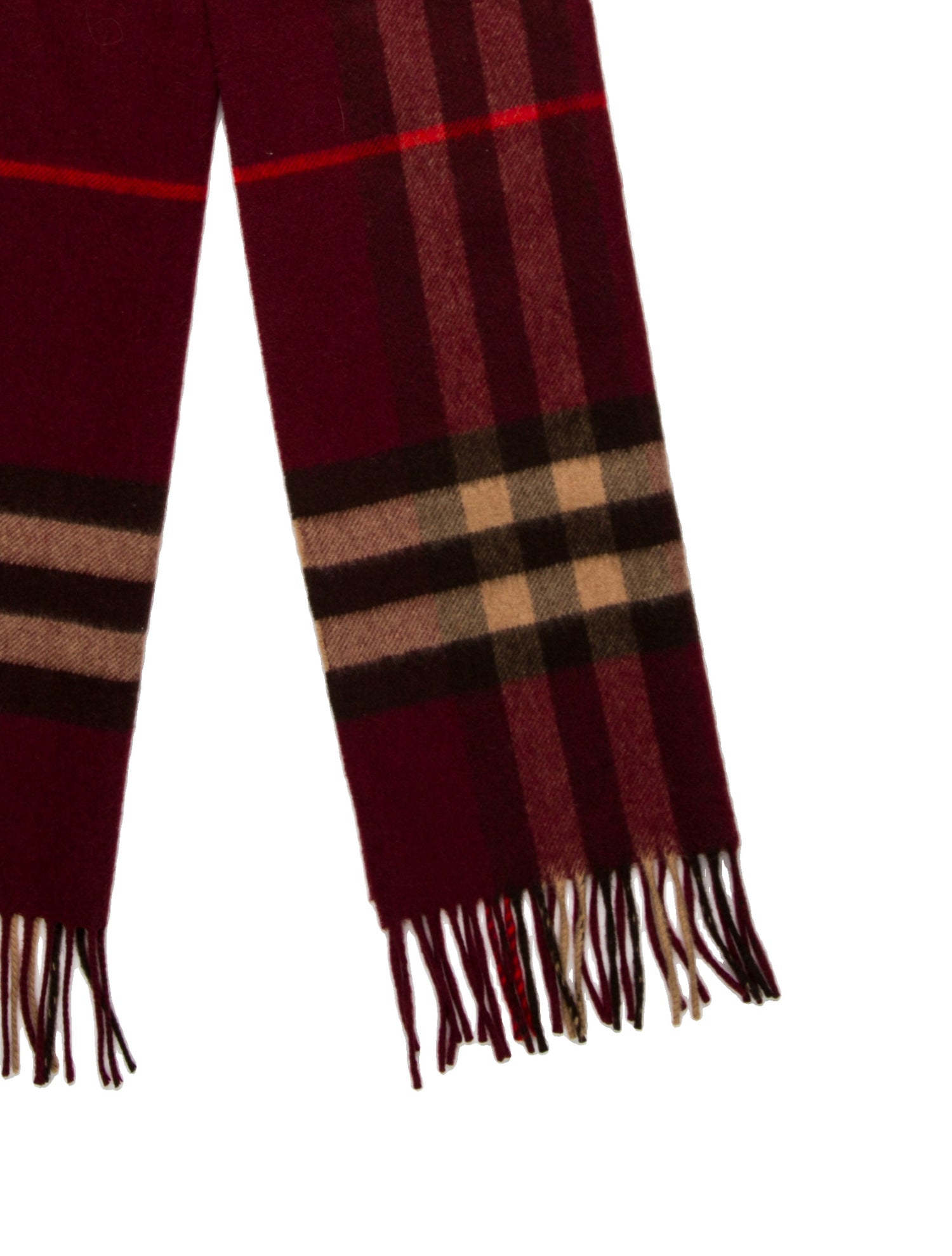 Burberry Cashmere Plaid Print Scarf