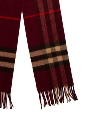 Burberry Cashmere Plaid Print Scarf