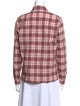 Burberry Plaid Print Long Sleeve Button-Up Top
