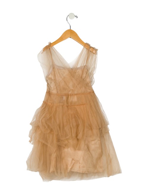 Burberry Girls Mesh Pleated Dress