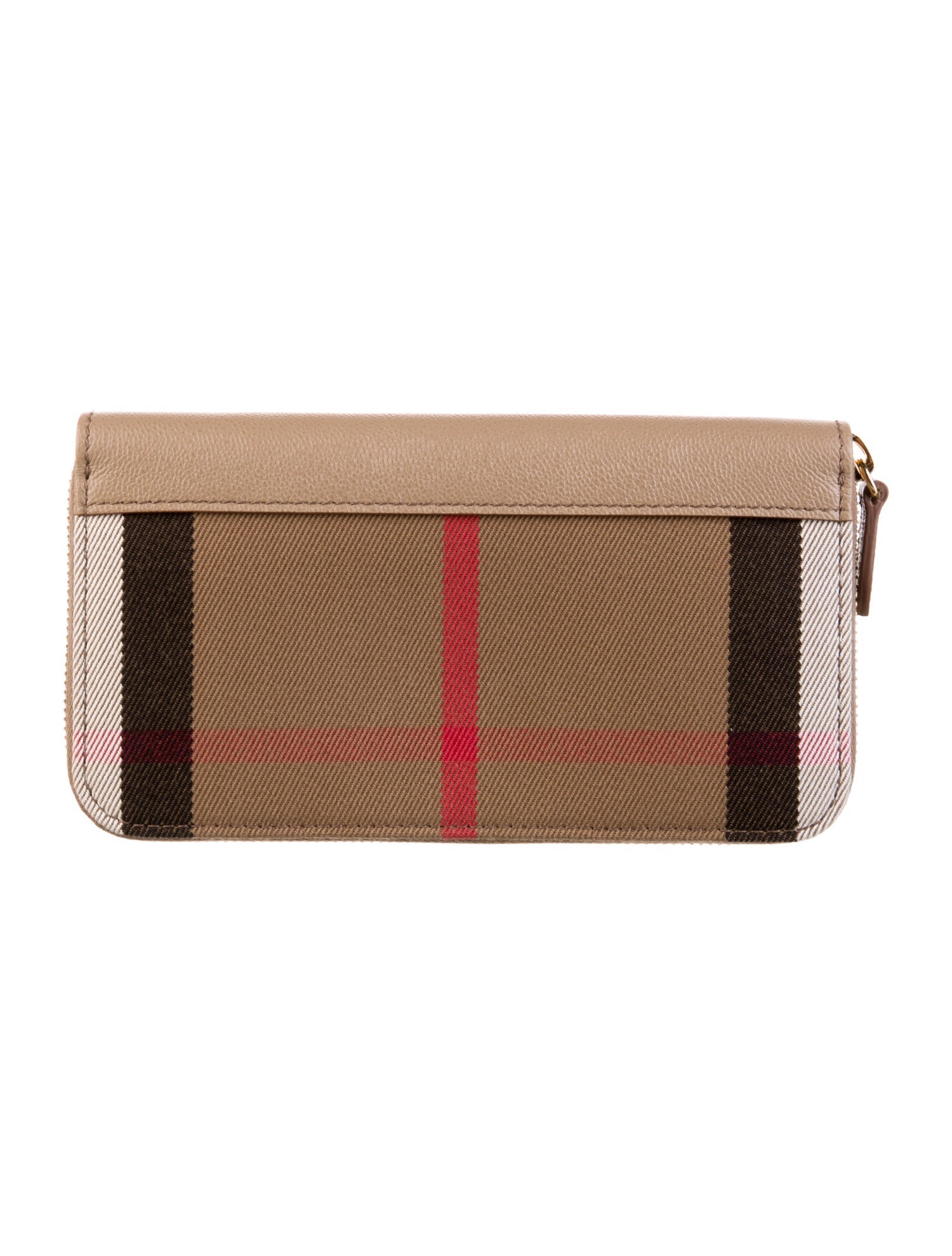 Burberry Plaid Print Continental Wallet