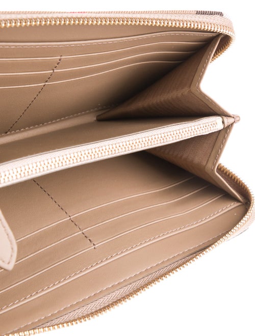 Burberry Plaid Print Continental Wallet