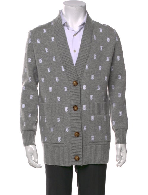 Burberry Printed V-Neck Cardigan