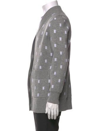 Burberry Printed V-Neck Cardigan