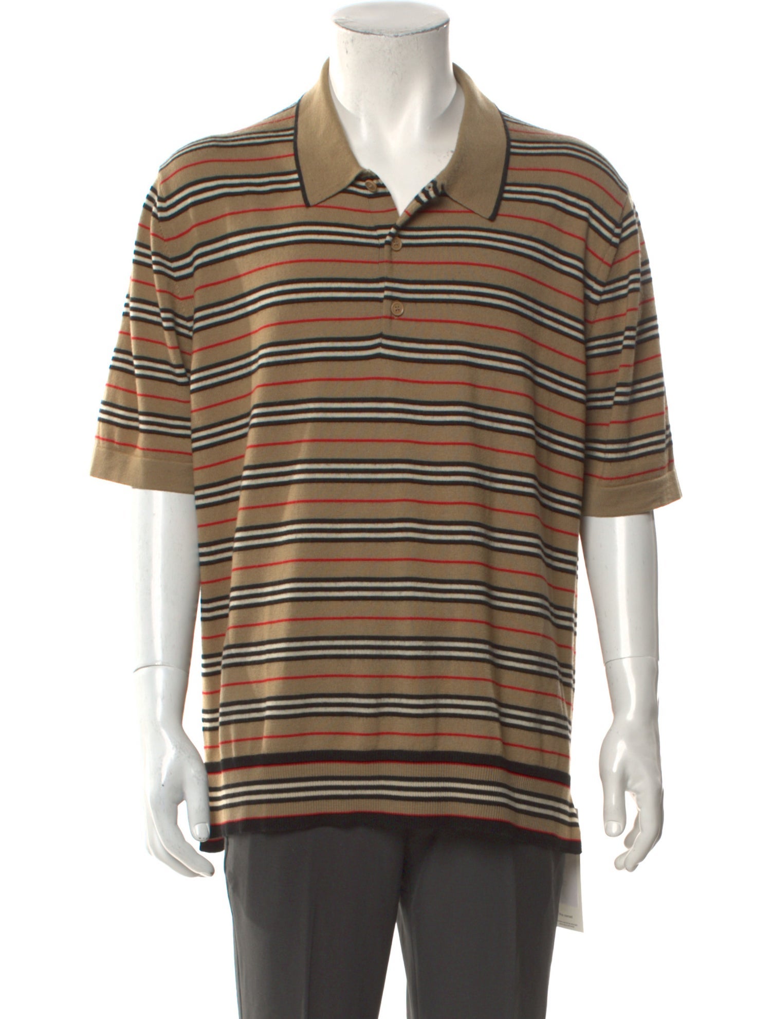 Burberry House Check Pattern Merino Wool Polo Shirt