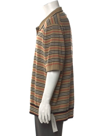 Burberry House Check Pattern Merino Wool Polo Shirt