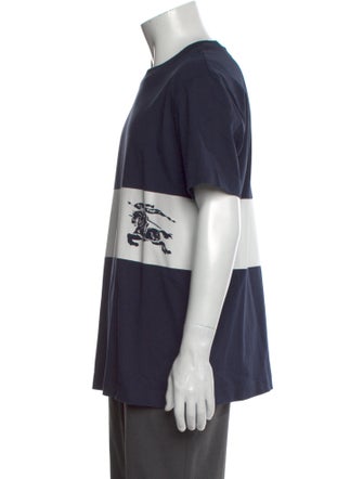 Burberry Colorblock Pattern Crew Neck T-Shirt