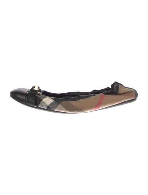 Burberry House Check Pattern Canvas Ballet Flats