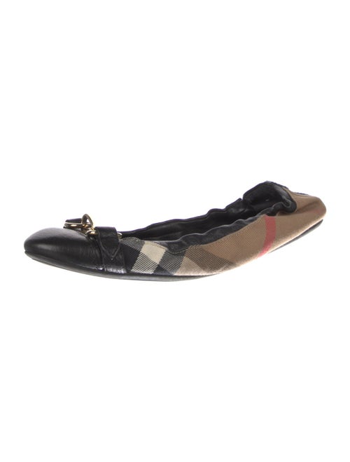 Burberry House Check Pattern Canvas Ballet Flats