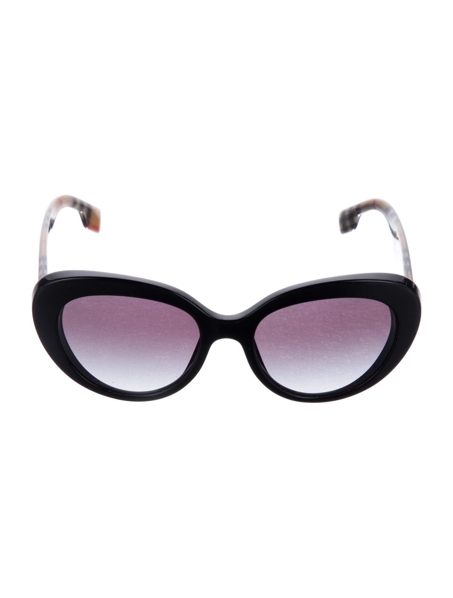 Burberry Nova Check Pattern Cat-Eye Sunglasses