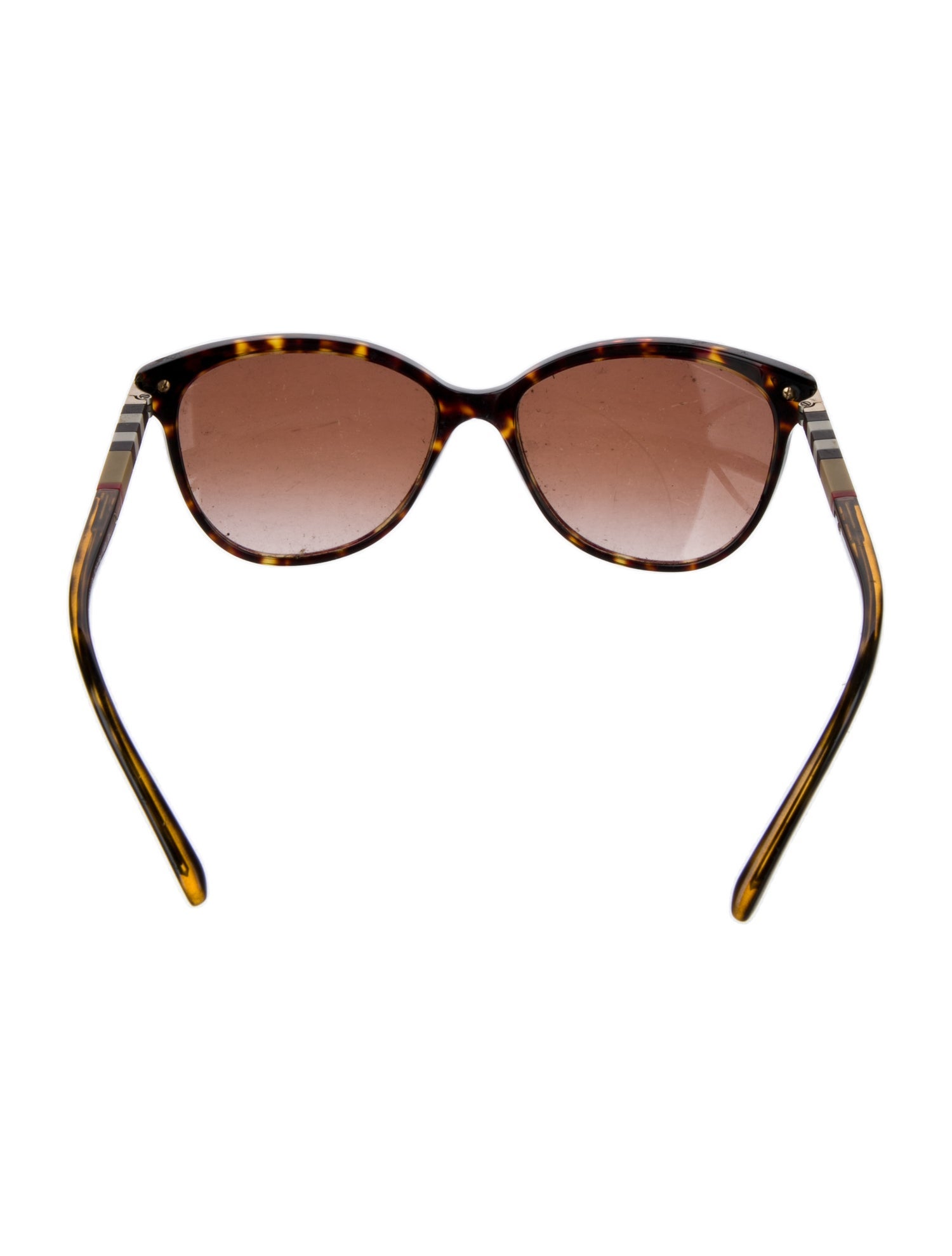 Burberry Nova Check Pattern Cat-Eye Sunglasses