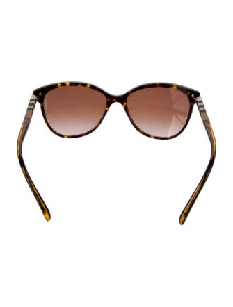 Burberry Nova Check Pattern Cat-Eye Sunglasses