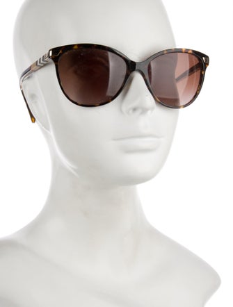 Burberry Nova Check Pattern Cat-Eye Sunglasses