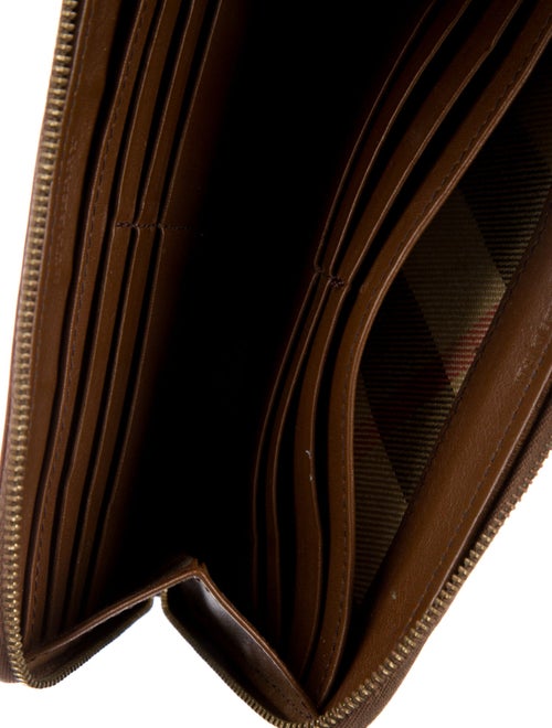Burberry Travel Continental Wallet Leather Continental Wallet