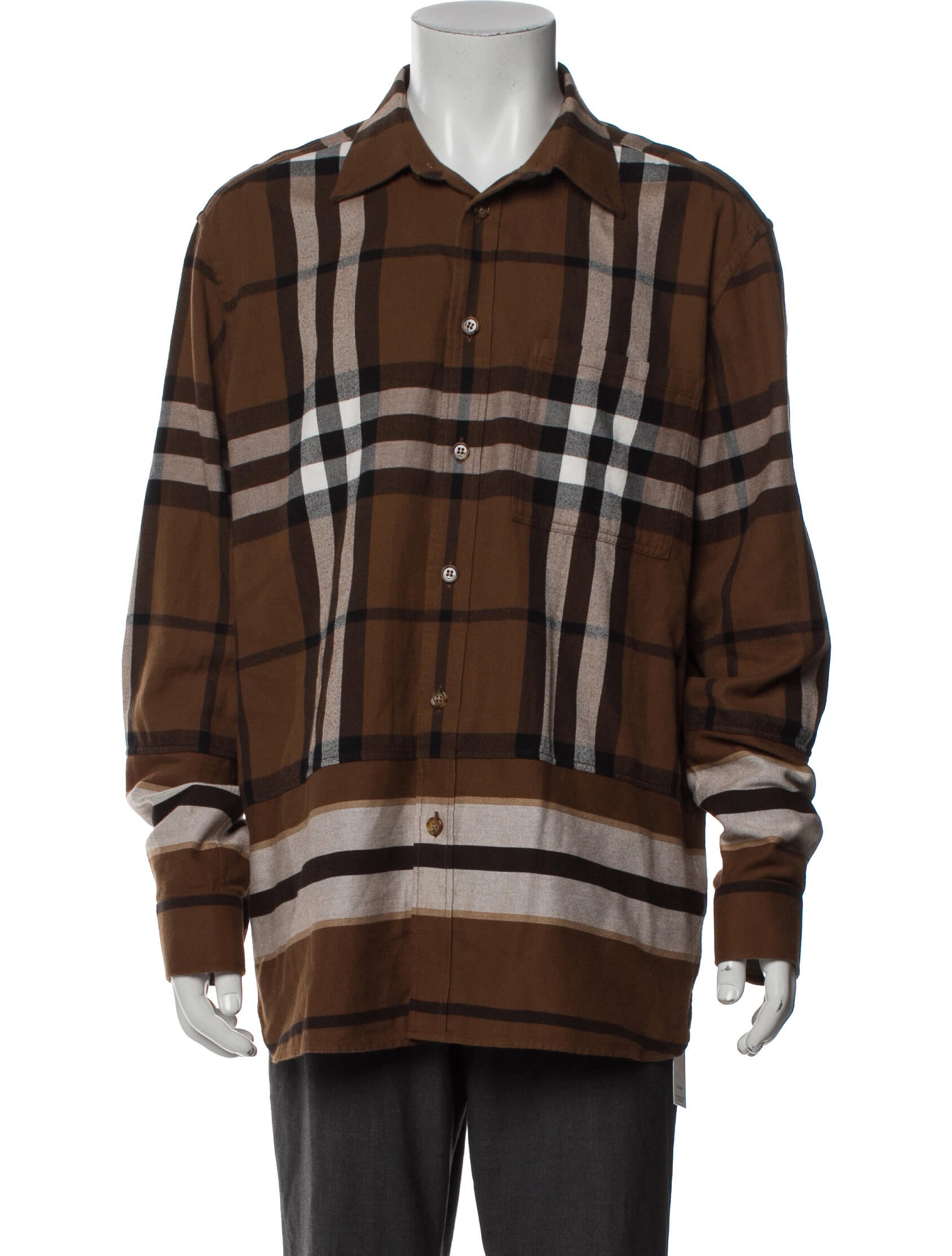 Burberry House Check Pattern Long Sleeve Shirt