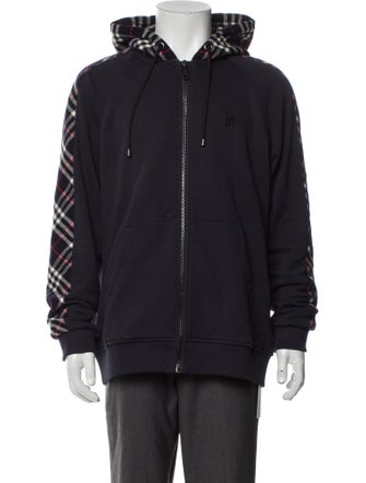 Burberry Plaid Print Crew Neck Hoodie