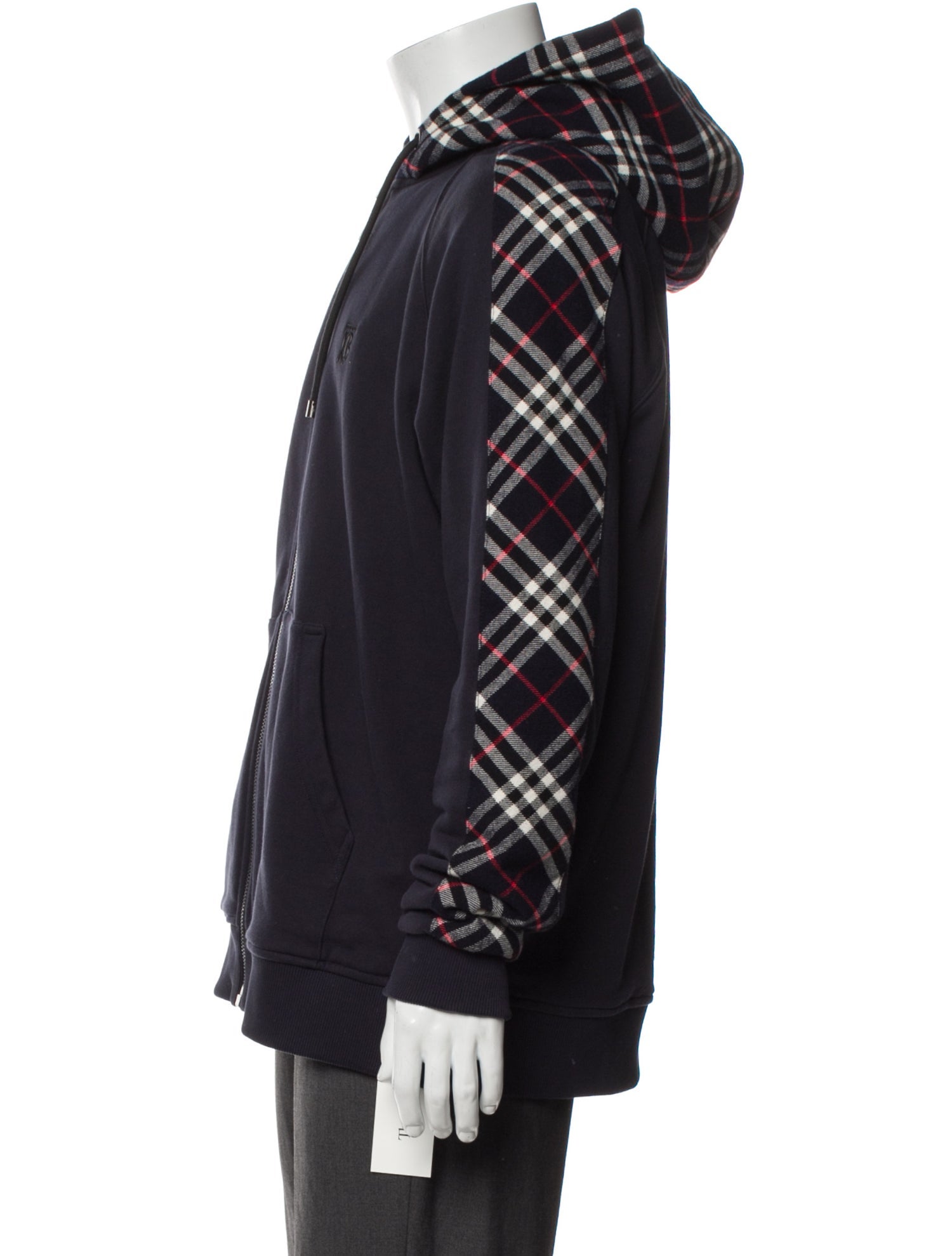 Burberry Plaid Print Crew Neck Hoodie