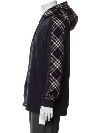 Burberry Plaid Print Crew Neck Hoodie