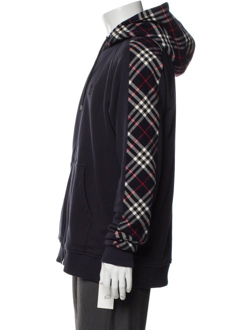 Burberry Plaid Print Crew Neck Hoodie