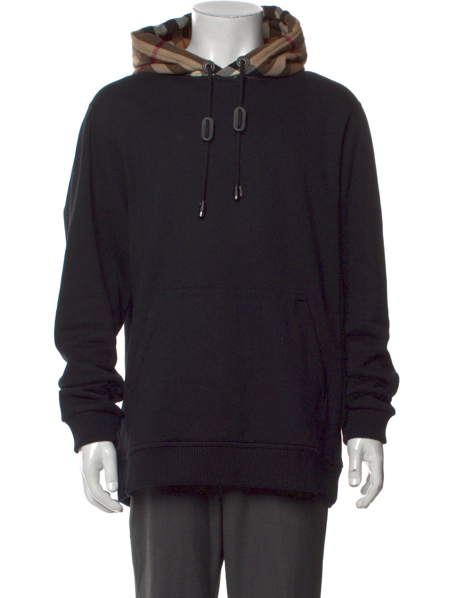 Burberry House Check Pattern Crew Neck Hoodie