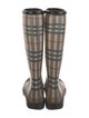 Burberry Rubber Plaid Print Rain Boots