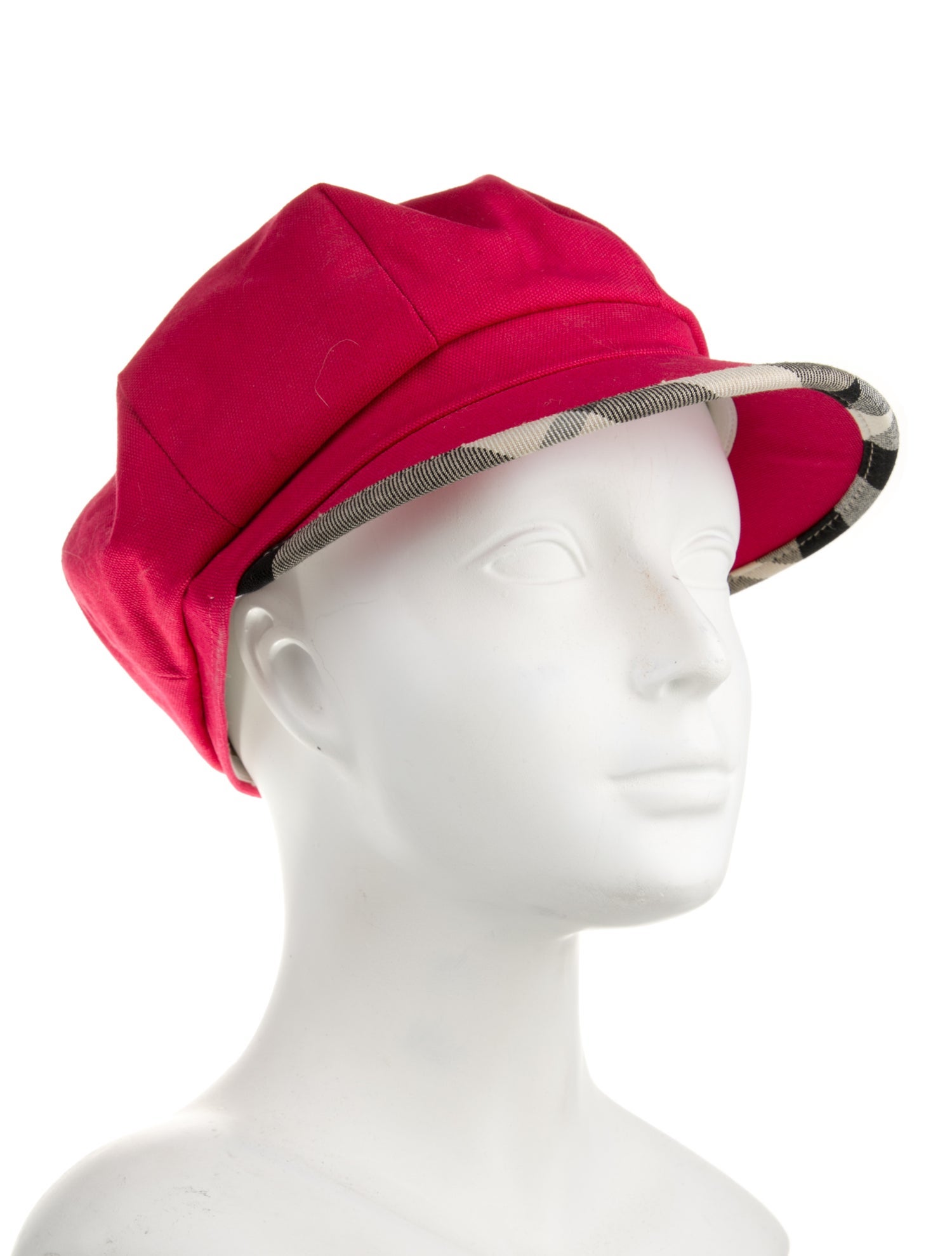 Burberry Check Woven Newsboy Hat