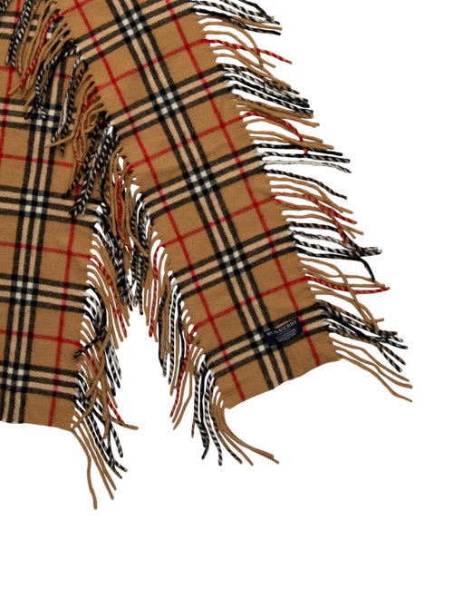 Burberry Cashmere Nova Check Pattern Scarf
