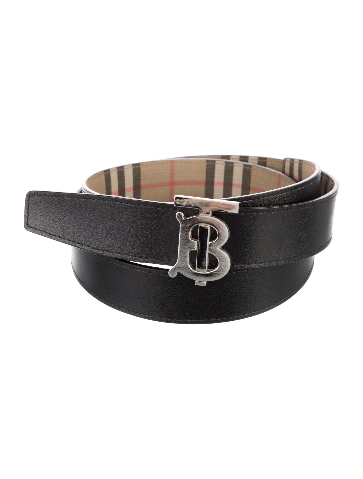 Burberry TB Reversible Vintage Check Waist Belt