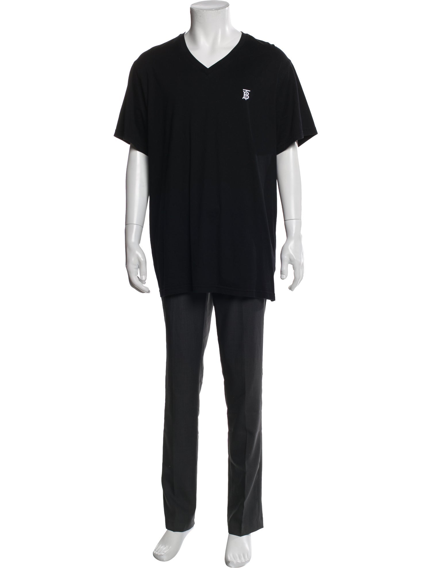 Burberry V-Neck Short Sleeve T-Shirt