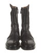 Burberry Leather Cutout Accent Rain Boots