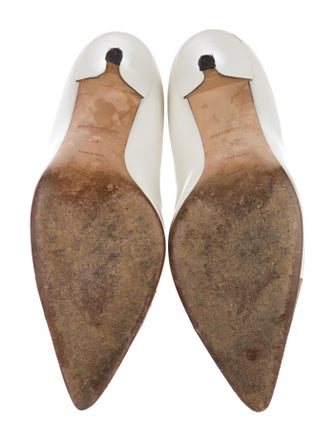 Burberry Patent Leather Colorblock Pattern Pumps