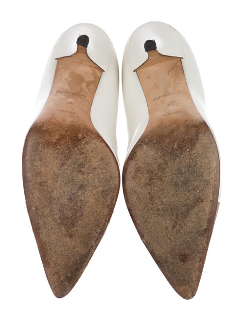 Burberry Patent Leather Colorblock Pattern Pumps