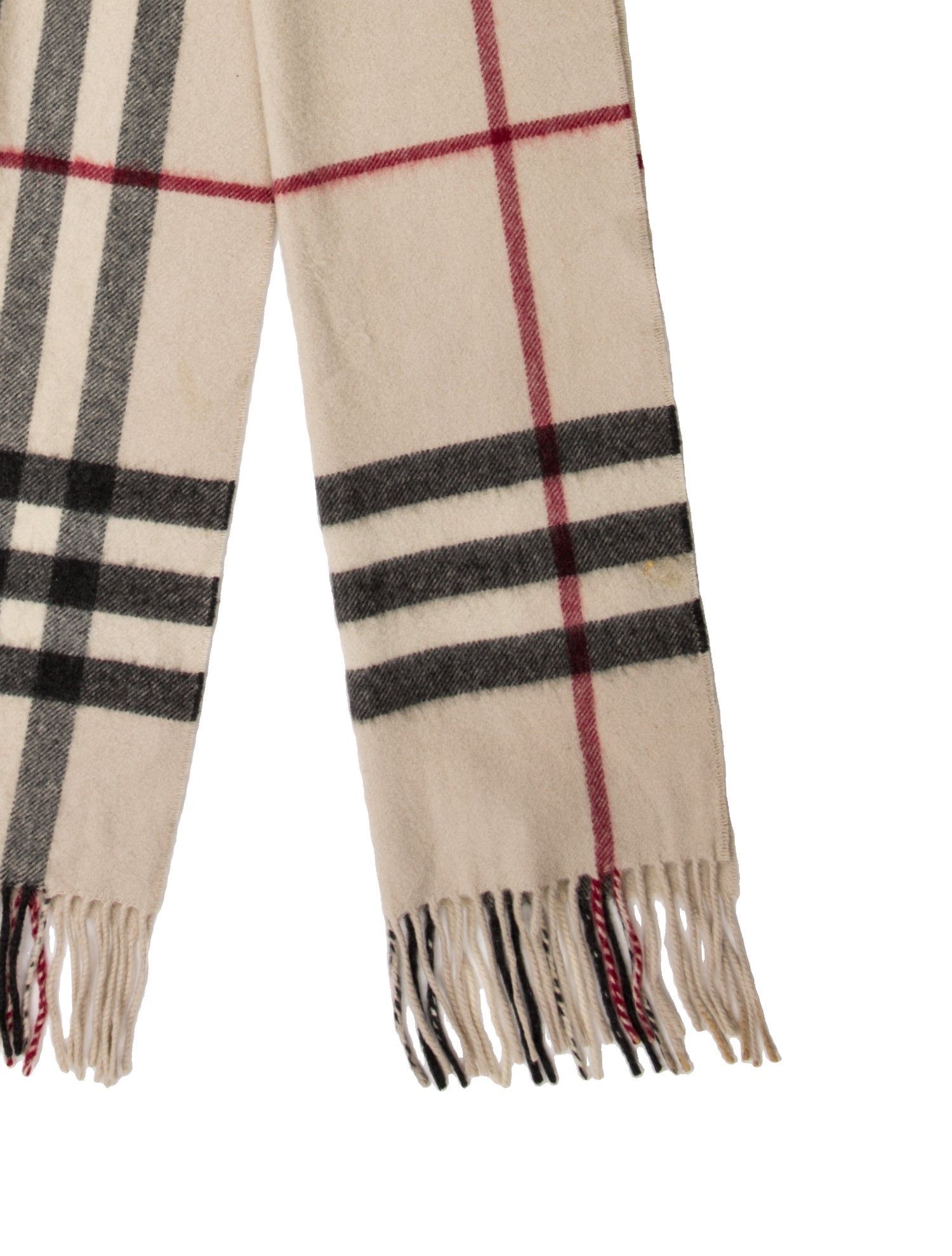 Burberry Cashmere Plaid Print Scarf