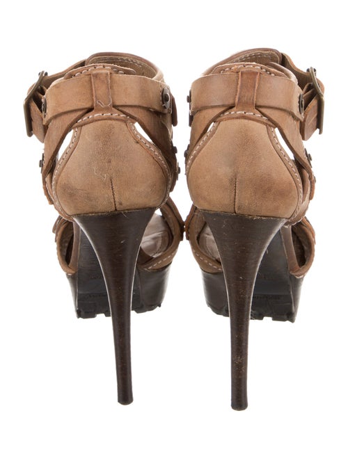 Burberry Suede Cutout Accent T-Strap Pumps