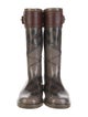 Burberry Rubber Plaid Print Rain Boots