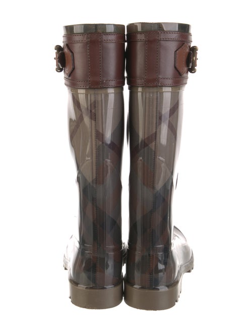 Burberry Rubber Plaid Print Rain Boots